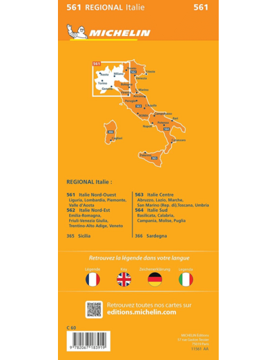 CARTE REGIONALE ITALIE NORD-OUEST