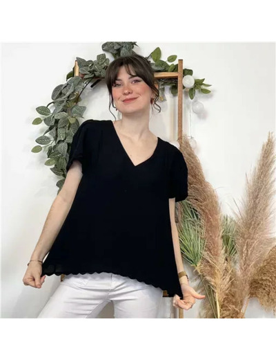 K357- Blouse «By One» (T36-T40) (noir)