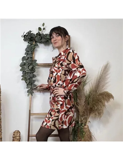 K554- Robe Akoz-(T36-T42) (camel)