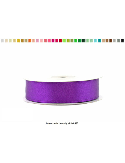 Ruban satin 18 mm de large par bobine de 25m violet