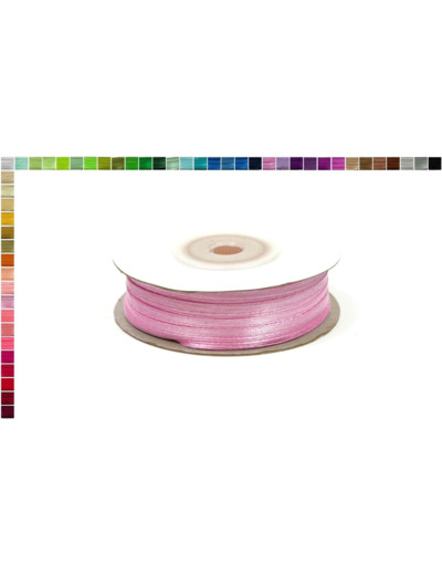 Ruban satin rose 148 largeur 3 mm