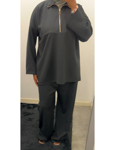 Ensemble sport chic zippé
