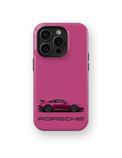 Pink Porsche | Coque de téléphone 3D 2en1 Ultra-résistante