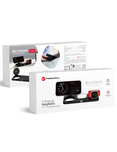 FORCELL Chargeur sans fil 3-en-1 F-Energy MagNetix 20.5 W | Compatible Qi2 et MagSafe