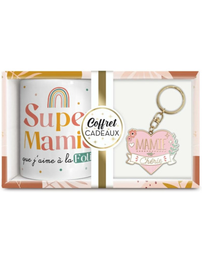 STC coffret mug et porte clés "Mamie"