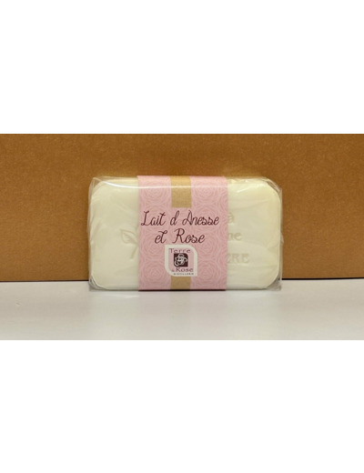 Savon au lait d'ânesse & à la rose (100g)