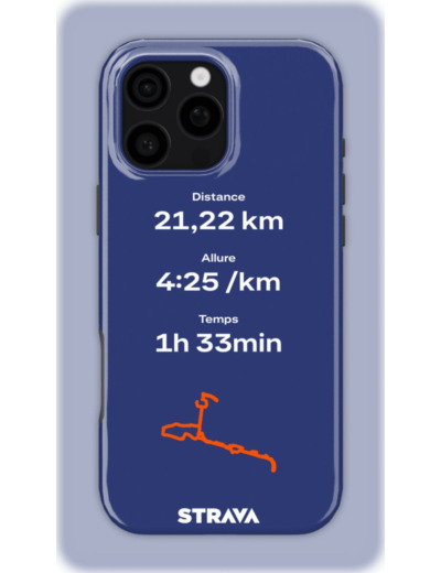 Mon Run Strava - Bleu foncé | Coque 3D 2en1 Ultra-résistante