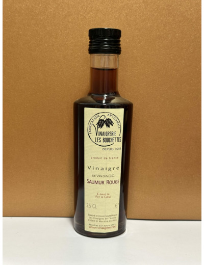 Vinaigre de vin Saumur Rouge (25cl) "Vinaigrerie les Bouchettes"
