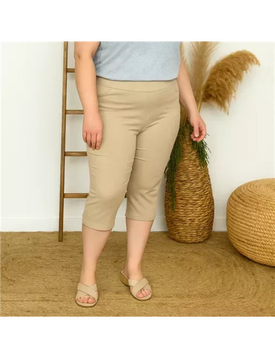 R273- Pantacourt Christy (T42-T52) (beige)