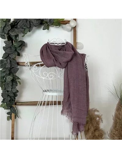 Y510– Foulard uni froissé (lilas)