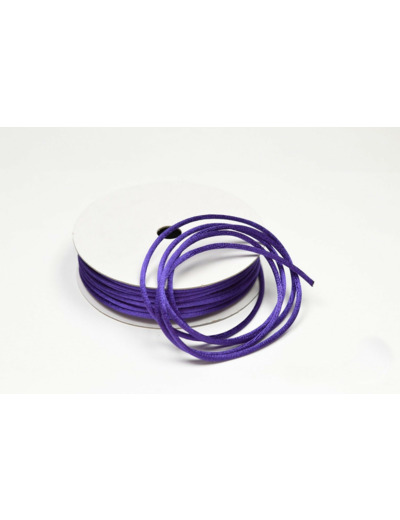 Cordon queue de rat 2 mm d'épaisseur bobine de 10 metres colori violet