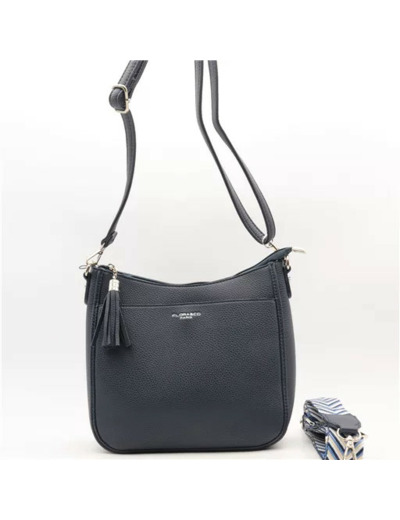 P410- Sac porté travers Flora & Co (marine)