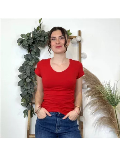 K319- T-Shirt Coline (T36-T44) (rouge)