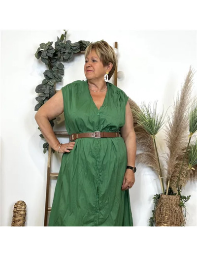 L026- Robe Froissée 🇮🇹 (Tu) (vert brésil)