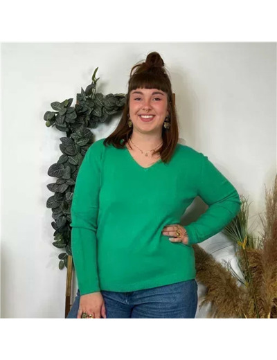 Y250- Pull Laine Cachemire "Tricotonic" (les T44&48) (vert brésil)