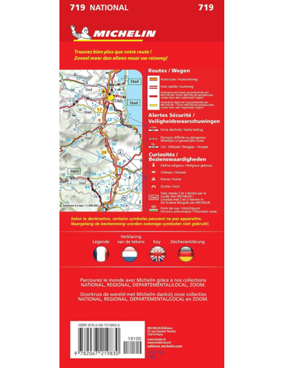 CARTE NATIONALE ALLEMAGNE, BENELUX, AUTRICHE, TCHEQUIE / DUITSLAND, BENELUX, OOSTENRIJK, TSJECHIE