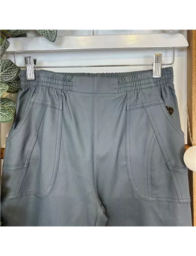 T579- Pantalon Confort Enduit (T38-T52) (gris)