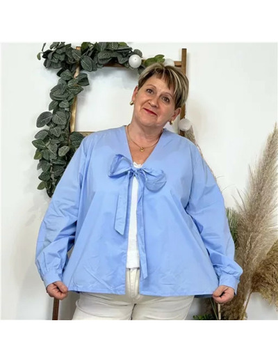 Z312- Blouse "C'Mélodie" (Gt) 🇮🇹 (bleu ciel)