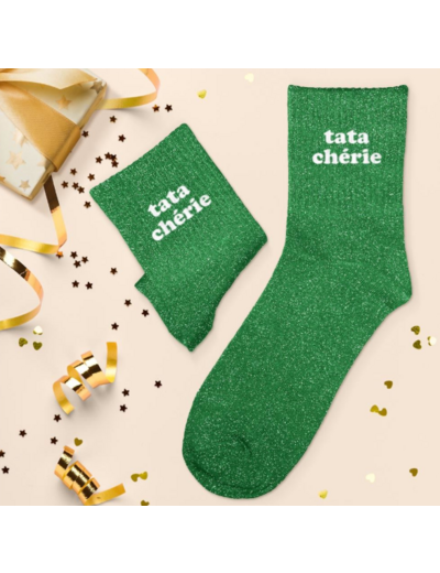 Chaussettes à paillettes tata chérie