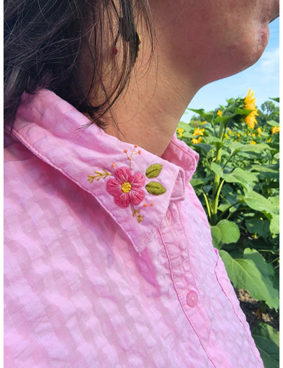 Rosée Matinale - Kit broderie col à broder