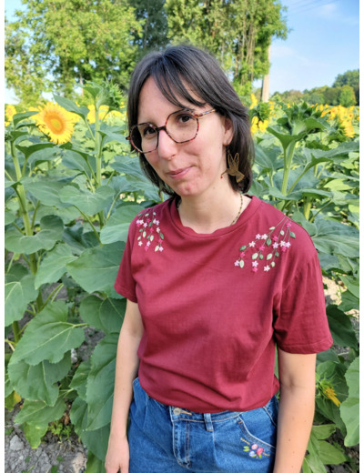 Cascade de Fleurs - Kit broderie épaules à broder