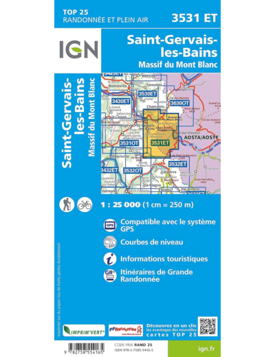3531ET SAINT GERVAIS LES BAINS MASSIF DU MONT BLANC