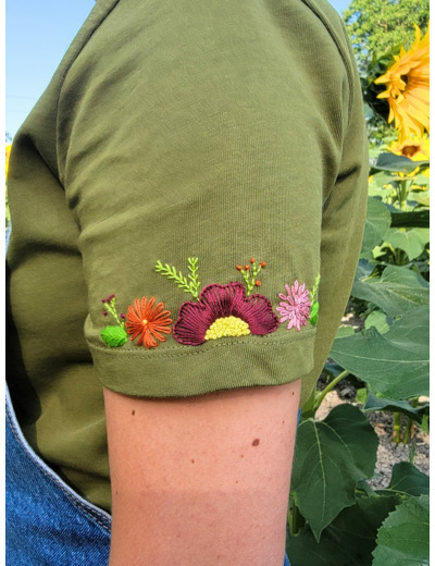 Au Gré des Fleurs - Kit broderie manche à broder