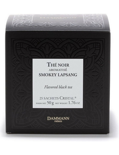 Thé noir smokey lapsang - 25 sachets cristal - Dammann Frères