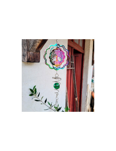 Wind spinner Arbre de Vie multicolore