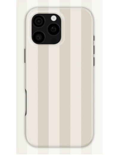 Beige Stripes Case | Coque de téléphone 3D 2en1 Ultra-résistante