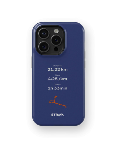 Mon Run Strava - Bleu foncé | Coque 3D 2en1 Ultra-résistante