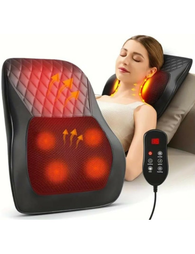 Coussin de massage shiatsu dos et cervicales avec chaleur