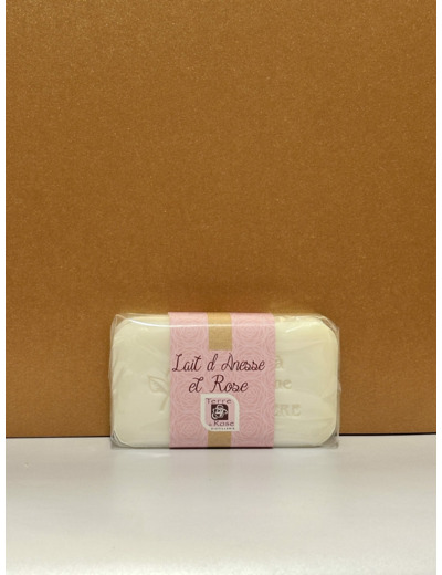 Savon au lait d'ânesse & à la rose (100g)