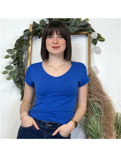 K319- T-Shirt Coline (T36-T44) (bleu royal)