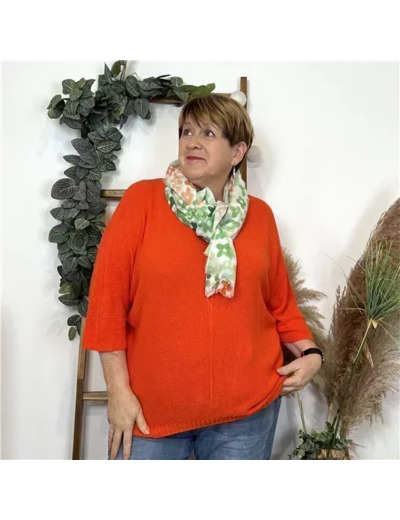 K559- Pull Nid d'Abeille (Gt)  🇮🇹 (orange)