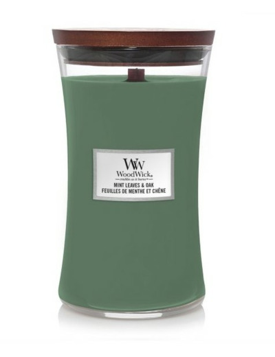 WoodWick Grande Jarre Feuilles de menthe et chêne