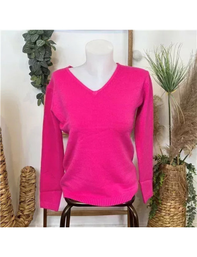 Y249-Tricotonic Col V les T38 & 42 (fuchsia)