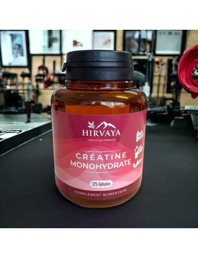 Créatine Monohydrate Vegan 3000 mg – 125 Gélules | 100% Pure | Sans Gluten, Sans Lactose | Prise de Masse, Force, Performance | Fabriqué en France