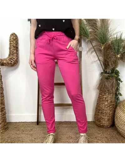 L756- Jogg 2 poches zippées 🇮🇹 (fuchsia)