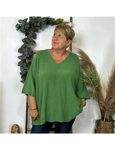 Z125- Pull loose Crop-Top (Gt) 🇮🇹 (vert brésil)