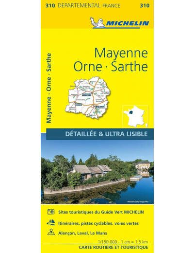 CARTE DEPARTEMENTALE MAYENNE, ORNE, SARTHE