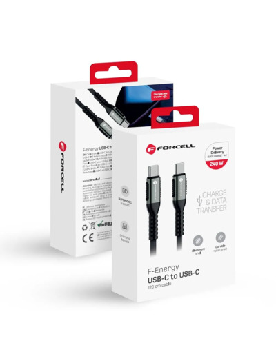 FORCELL F-ENERGY cable Type C to Type C QC4.0 PD 5A 240W 1,2m