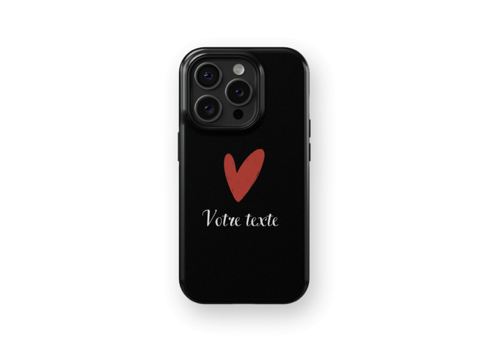 Signature Love - Black | Coque de téléphone 3D 2en1 Ultra-résistante