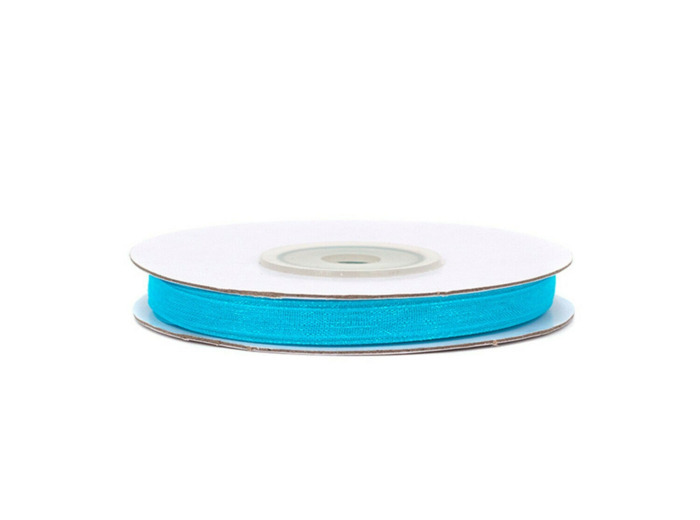 Ruban organza 6 mm de large bobine de 25 metres de long turquoise 340d