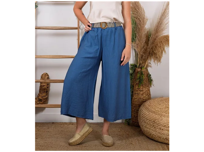L785- Coupe 7/8ème Flare (Tu)  🇮🇹 (bleu jeans)