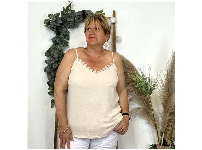 Z142- Débardeur Christy (T44-T52) (beige)