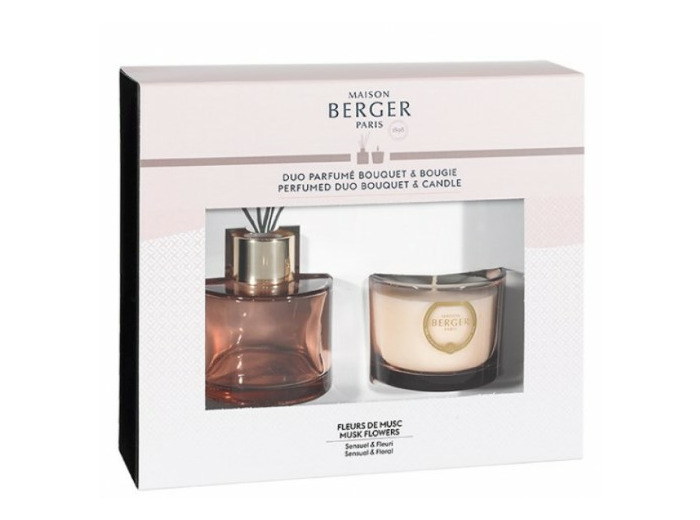 DUO MINI BOUQUET & BOUGIE - FLEURS DE MUSC