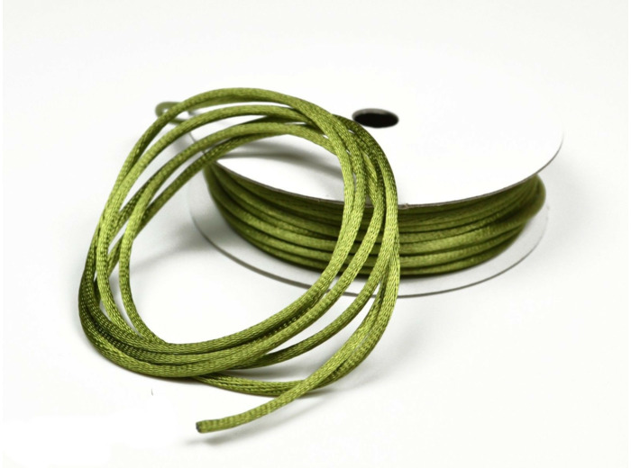 Cordon queue de rat 2 mm d'épaisseur bobine de 10 metres colori beige fonce 841