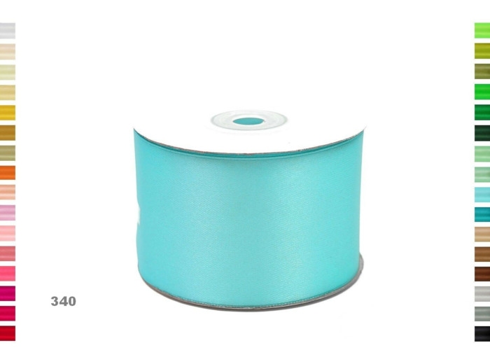 Ruban satin turquoise 340 largeur 50 mm