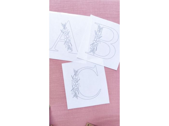 Patron Lettre à broder à imprimer + Tuto - PDF